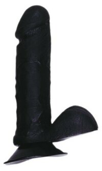 BP Toys - Dildo - Dildo Met Balzak - Zwart - 15 cm