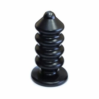 Black Label - The Anal Destroyer - Geribbelde Buttplug - Anaal Dildo - Zwart