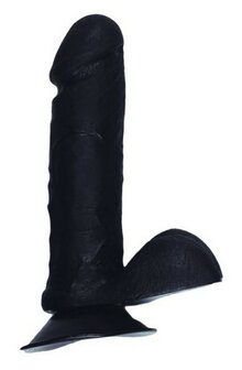 BP Toys - Dildo - Dildo Met Balzak - Zwart - 20 cm