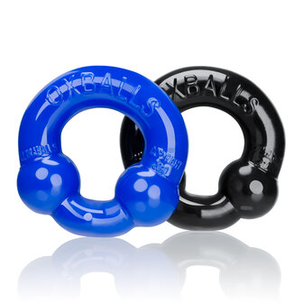 Oxballs - Ultraballs Cockring - 2 stuks - Cockring - Zwart &amp; Blauw