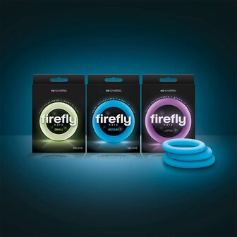 Firefly - Halo - Cockring - Glow-in-the Dark Blauw - Diameter 50 mm