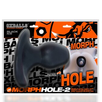 Oxballs - Morphhole-2 Gaper Plug - Maat L - Zwart Ice