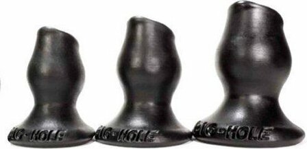 Oxballs - Pighole 5 - Holle Buttplug - Zwart - Maat XXL