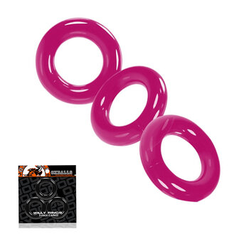 Oxballs - Willy - Cockring - 3 stuks - Hot Pink