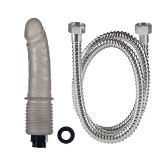 Colt - Shower Shot - Anaal Douche Opzetstuk met Dildo  - Zilver