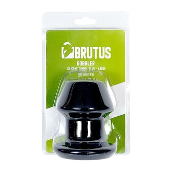 Brutus - Gobbler - Silicone Tunnel Plug - Buttplug - Siliconen - Zwart - Maat L