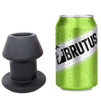 Brutus - Gobbler - Silicone Tunnel Plug - Buttplug - Siliconen - Zwart - Maat M