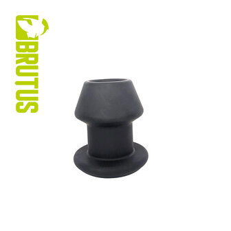 Brutus - Gobbler - Silicone Tunnel Plug - Buttplug - Siliconen - Zwart - Maat M