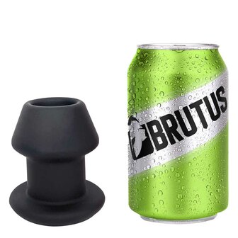 Brutus - Gobbler - Silicone Tunnel Plug - Buttplug - Siliconen - Zwart - Maat S