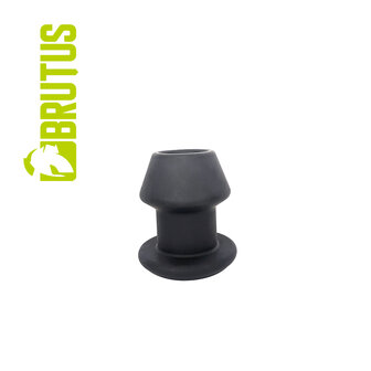 Brutus - Gobbler - Silicone Tunnel Plug - Buttplug - Siliconen - Zwart - Maat S