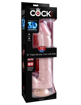 Pipedream - King Cock - Triple Density Dildo met Balzak - 30,5 cm