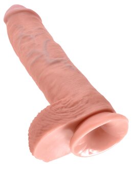 Pipedream - King Cock - Dildo met Balzak - 25,5 cm - Lichte Huidskleur