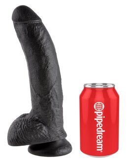 Pipedream - King Cock - Dildo met Balzak - 23 cm - Zwart