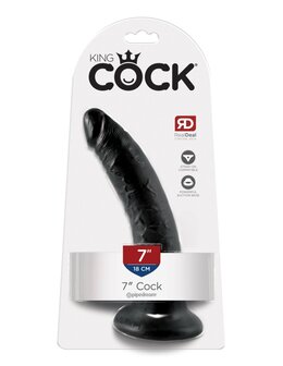 Pipedream - King Cock - Dildo - 18 cm - Zwart