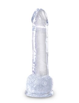 Pipedream - King Cock - Dildo met Balzak - 18 cm - Transparant