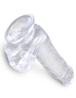 Pipedream - King Cock - Dildo met Balzak - 15 cm - Transparant