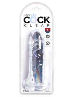 Pipedream - King Cock - Dildo - 15 cm - Transparant