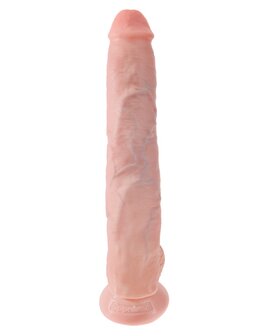 Pipedream - King Cock - Dildo met Balzak - 35,5 cm - Lichte Huidskleur