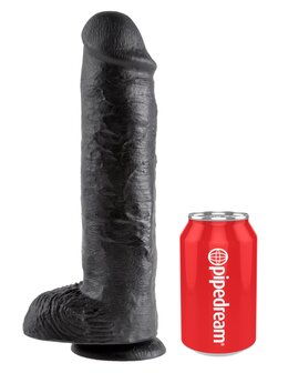 Pipedream - King Cock - Dildo met Balzak - 28 cm - Zwart