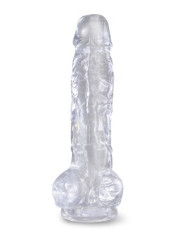 Pipedream - King Cock - Dildo met Balzak - 20,5 cm - Transparant