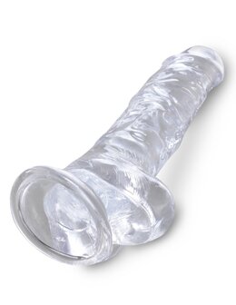 Pipedream - King Cock - Dildo met Balzak - 20,5 cm - Transparant