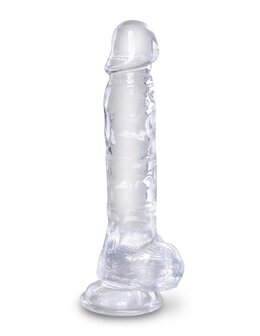 Pipedream - King Cock - Dildo met Balzak - 20,5 cm - Transparant