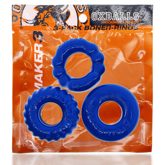 Oxballs - Bonemaker Cockring Set - 3 stuks - Blauw