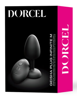 Dorcel - Vibrerende Geisha Infinite Buttplug met Bewegende Metalen Kogel - Zwart - Maat M