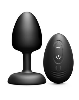 Dorcel - Vibrerende Geisha Infinite Buttplug met Bewegende Metalen Kogel - Zwart - Maat L