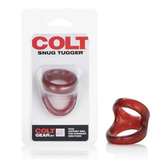 Colt - Snug Tugger - Dubbele Cockring met Scrotumsteun - Rood