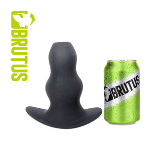 Brutus - Buttplug - Holle Buttplug - Ergo Bum - Silicone Tunnel Plug - Zwart - Maat XXL