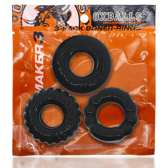 Oxballs - Bonemaker Cockring Set - 3 stuks - Zwart