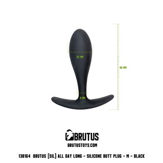 Brutus - Buttplug - Siliconen Anker Buttplug - All Day Long - Silicone Buttplug - Maat M