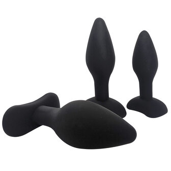 Brutus - Buttplug Set - Siliconen Anaal Pluggen - 3 stuks - Ass Plug Training Kit 3 Pcs.