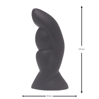 Brutus - Bum Buddy - Vulcan - Anaal Dildo - Liquid Siliconen - Zwart - Maat 2XL