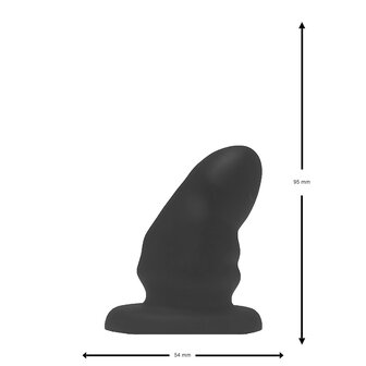 Brutus - Bum Buddy - Invictus - Buttplug - Anaal Dildo - Siliconen - Zwart - Maat S