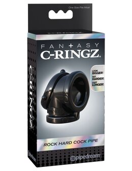 Pipedream - Fantasy C-Ringz - Rock Hard Cock Pipe - Zwart