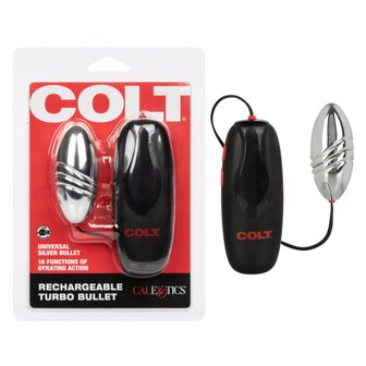 Colt - Oplaadbare Turbo Bullet - Vibrerend Eitje - Zilver