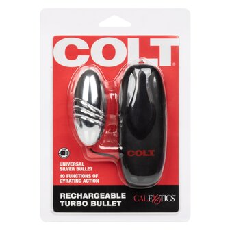 Colt - Oplaadbare Turbo Bullet - Vibrerend Eitje - Zilver