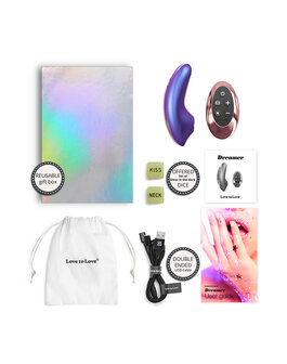 Love to Love - Dreamer - Clitoris Luchtdruk Vibrator - Met Flapping Modus - Iridescent Paars