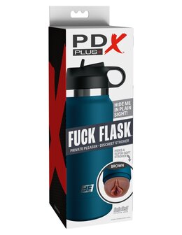 Pipedream - PDX Plus Fuck Flask Private Pleaser Discreet Stroker - Waterfles Vagina Masturbator - Bruin