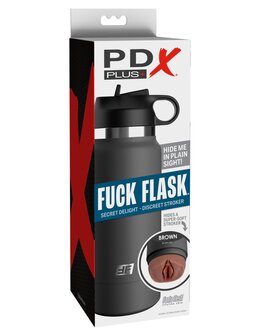 Pipedream - PDX Plus Fuck Flask Secret Delight Discreet Stroker- Waterfles Vagina Masturbator - Bruin