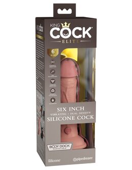 Pipedream - King Cock - Dual Density Vibrerende Dildo - 15 cm