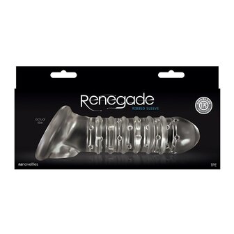 Pipedream - Renegade - Geribbelde Penis Sleeve - Transparant