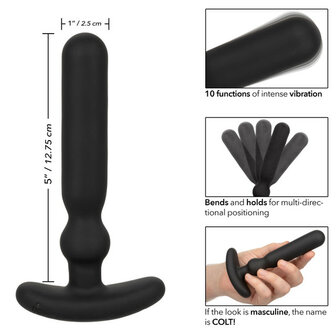 Colt - Oplaadbare Large Anal-T - Vibrerende Buttplug - Zwart