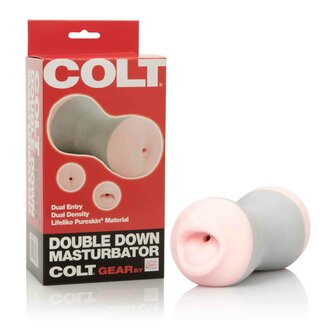 Colt - Double Down Masturbator - Dubbelzijdige Masturbator - Anus/Mond - Lichte Huidskleur