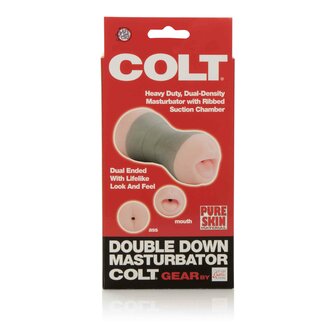 Colt - Double Down Masturbator - Dubbelzijdige Masturbator - Anus/Mond - Lichte Huidskleur