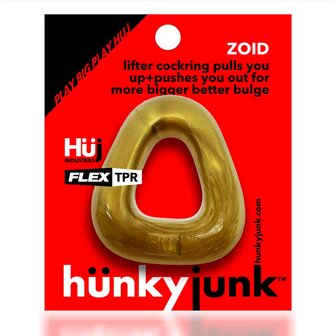 H&uuml;nkyjunk - Zoid - Trapezium Cockring - Brons Metallic