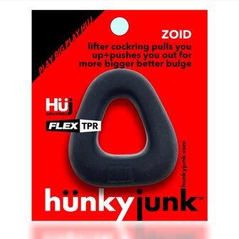 H&uuml;nkyjunk - Zoid - Trapezium Cockring - Zwart