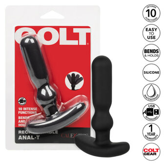 Colt - Anal-T - Oplaadbare Vibrerende Buttplug - Zwart